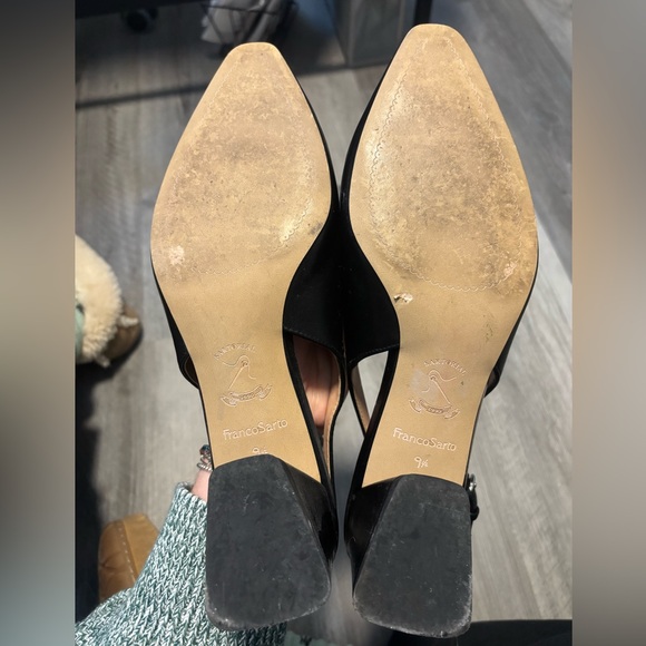 Franco Sarto Black Slingback Kitten Heels - Picture 4 of 4